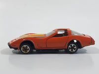 Vintage 1970s Uniborn Corvette T-Roof Orange Die Cast Toy Car Vehicle - Made in Hong Kong