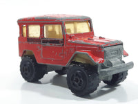Majorette No. 277 Toyota 4x4 Red 1/53 Scale Die Cast Toy Car Vehicle with Opening Rear Window - Missing Rear Window