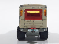 Majorette No. 277 Toyota 4x4 African Safari Cream White 1/53 Scale Die Cast Toy Car Vehicle with Opening Rear Window
