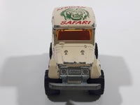 Majorette No. 277 Toyota 4x4 African Safari Cream White 1/53 Scale Die Cast Toy Car Vehicle with Opening Rear Window