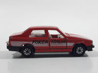 Majorette Alfa 75 Red No. 271 Forza Italia Die Cast Toy Car Vehicle with Opening Doors 1/55 Scale