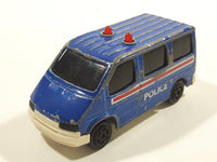 Majorette Sonic Flashers No. 243 Ford Transit Van Police Blue 1/60 Scale Die Cast Toy Car Vehicle
