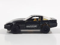 Vintage Majorette Chevrolet Corvette ZR-1 No. 215 & 268 Black Die Cast Toy Car Vehicle Opening Doors 1/57 Scale Made in France