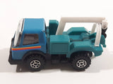 Vintage KY (Kai Yip) Steel Roder Teal Blue and White Wrecker Tow Truck Plastic and Pressed Steel Toy Car Vehicle