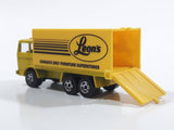 Majorette Leon's Canada's Only Furniture Superstores Semi Truck Yellow 1/100 Scale Die Cast Toy Car Vehicle with Opening Rear Doors
