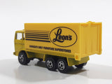 Majorette Leon's Canada's Only Furniture Superstores Semi Truck Yellow 1/100 Scale Die Cast Toy Car Vehicle with Opening Rear Doors