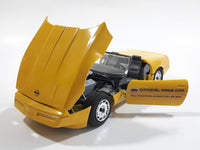Majorette 1987 Corvette Official Pace Car 70th Indianapolis 500 1:24 Scale Yellow Die Cast Toy Car Vehicle with Opening Doors and Hood