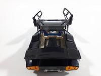 Majorette Lamborghini Countach 5000 Quattrovalvole 1:24 Scale Black Die Cast Toy Car Vehicle with Opening Scissor Doors and Hood