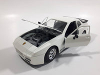 Majorette Porsche 944 Turbo 1:24 Scale White Die Cast Toy Car Vehicle with Opening Doors, Hood, and Hatch
