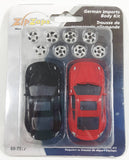 Radio Shack Zip Zaps Micro RC German Imports Body Kit Porsche 911 Black and Red with Rims New In Package
