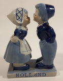 Vintage E.H. Delft Blue Holland Dutch Boy and Girl Kissing Hand Painted Ceramic 5" Tall Figurine 9198