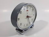Vintage 1960s Polaris Grey Oval Shaped Windup Alarm Clock