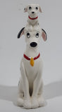 Vintage Schmid 101 Dalmatians Pongo with Puppy On His Head 4 3/4" Tall Ceramic Porcelain Figurine Ornament