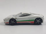 2012 Hot Wheels HW All Stars Ferrari 458 Italia White Die Cast Toy Luxury Sports Car Vehicle