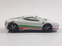 2012 Hot Wheels HW All Stars Ferrari 458 Italia White Die Cast Toy Luxury Sports Car Vehicle