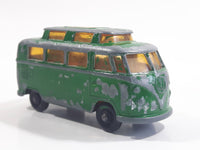 Vintage Lesney Matchbox Series No. 34 High Raised Roof Volkswagen Camper Van Painted Green Die Cast Toy Car Vehicle with Opening Doors