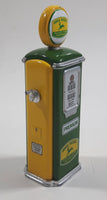 1950s Style John Deere Miniature 3 3/8" Tall Die Cast Metal Gas Pump - Missing Hose