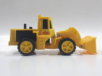 1990 Tonka Front End Loader Yellow Plastic Die Cast Toy Car Construction Equipment Vehicle