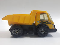 Vintage 1970s Tonka Dump Truck Yellow Pressed Steel Die Cast Toy Car Construction Equipment Vehicle - Made in Hong Kong