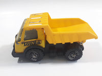 Vintage 1970s Tonka Dump Truck Yellow Pressed Steel Die Cast Toy Car Construction Equipment Vehicle - Made in Hong Kong