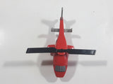 Tonka Fire Rescue #3 Helicopter Red Plastic Die Cast Toy Aircraft Vehicle