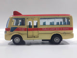 1999 Tsuen Wan No. 8 Toyota Coaster Public Light Bus 16 Seats Cream and Red Pullback Motorized Friction Die Cast Toy Car Vehicle with Opening Doors