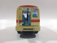 1999 Tsuen Wan No. 8 Toyota Coaster Public Light Bus 16 Seats Cream and Red Pullback Motorized Friction Die Cast Toy Car Vehicle with Opening Doors