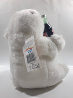 1997 Play By Play Coca Cola Polar Bear Holding Bottle Stuffed Animal Plush with Tags