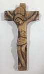 Villa Luigi Hand Carved Wood Crucifix Cross 8 1/2"