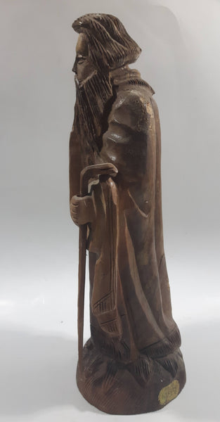 Moses Highly Detailed Carved Wood Sculpture with Removable Cane Walkin ...