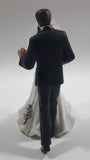 Bride Groom Dancing Couple Wedding Cake Topper 5 3/4" Tall Figure