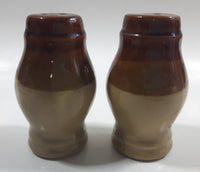 Vintage Stoneware Drip Glaze Salt and Pepper Shakers