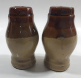 Vintage Stoneware Drip Glaze Salt and Pepper Shakers