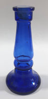 Pedestal Style Cobalt Blue Glass Candlestick Holder