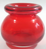 Vintage Style Ruby Red Glass Ink Well / Vase