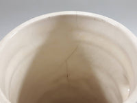 Vintage Horse Jumping Racing Large Embossed Ceramic Pottery Beer Stein 7 3/8" Tall - Cracks
