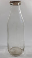 2% Homo 10" Tall Glass Milk Bottle with Cap