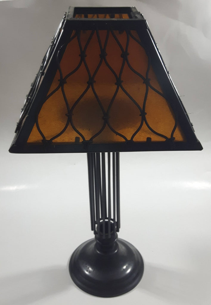 Tea Light Candle Lamp with Metal Base and Shade 13" Tall Treasure