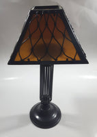 Tea Light Candle Lamp with Metal Base and Shade 13" Tall
