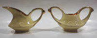 Vintage Mid Century Embossed Design Yellow and Gold #70 Tea Creamer and #71 Sugar Bowl Set