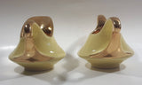 Vintage Mid Century Embossed Design Yellow and Gold #70 Tea Creamer and #71 Sugar Bowl Set