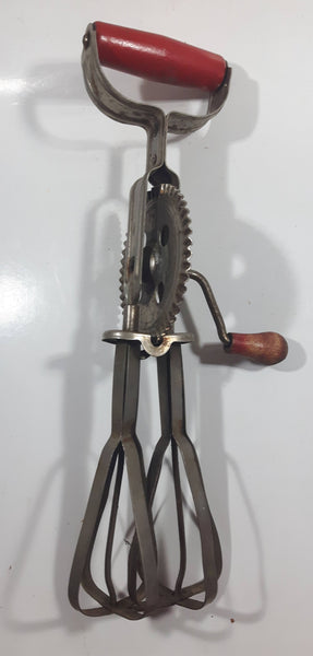 Vintage Quikmix Egg Beater Mixer with Wooden Handles Made in Canada