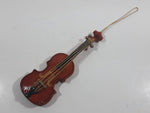 Miniature 5" Long Wood Violin Instrument Hanging Tree Ornament