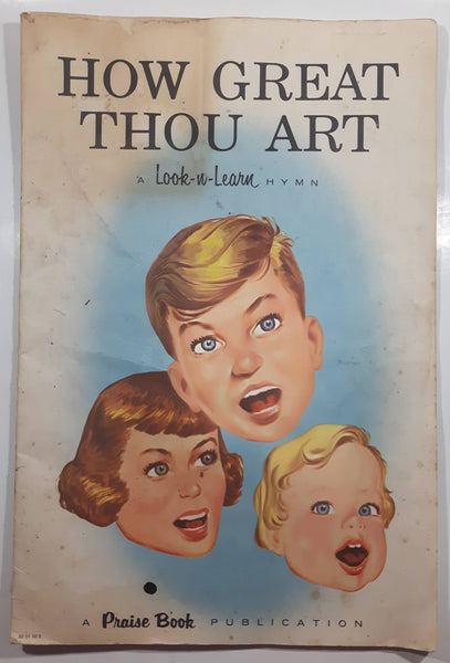 Vintage 1960 A Praise Book Publication How Great Thou Art A Look-n-Learn Hymn Large 12" x 18" Paper Book Made in U.S.A.