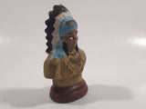 Small Hand Painted Indian Chief Aboriginal Ceramic Salt or Pepper Shaker (Single)