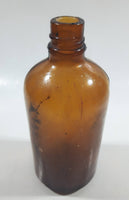 Vintage 5 3/8" Tall Amber Brown Glass Bottle
