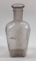 Vintage 8" Tall Clear Light Amethyst Tinge Glass Bottle Made in Canada - No Cork