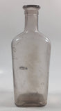 Vintage 8" Tall Clear Light Amethyst Tinge Glass Bottle Made in Canada - No Cork