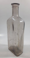 Vintage 8" Tall Clear Light Amethyst Tinge Glass Bottle Made in Canada - No Cork