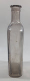 Vintage 8" Tall Clear Light Amethyst Tinge Glass Bottle Made in Canada - No Cork